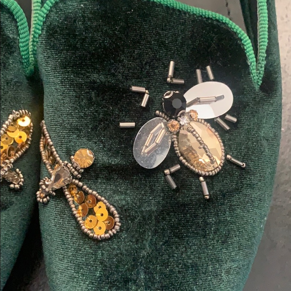 NWT Vintage Havana Sue Hunter Green Velvet flats - Picture 6 of 16